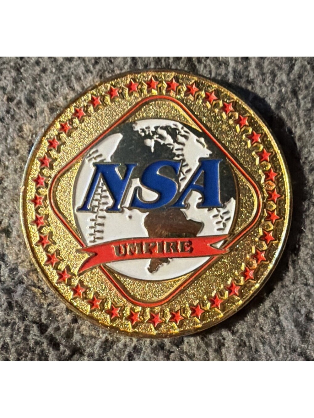 NSA National Softball Association Anniversary Flipping Coin Umpire